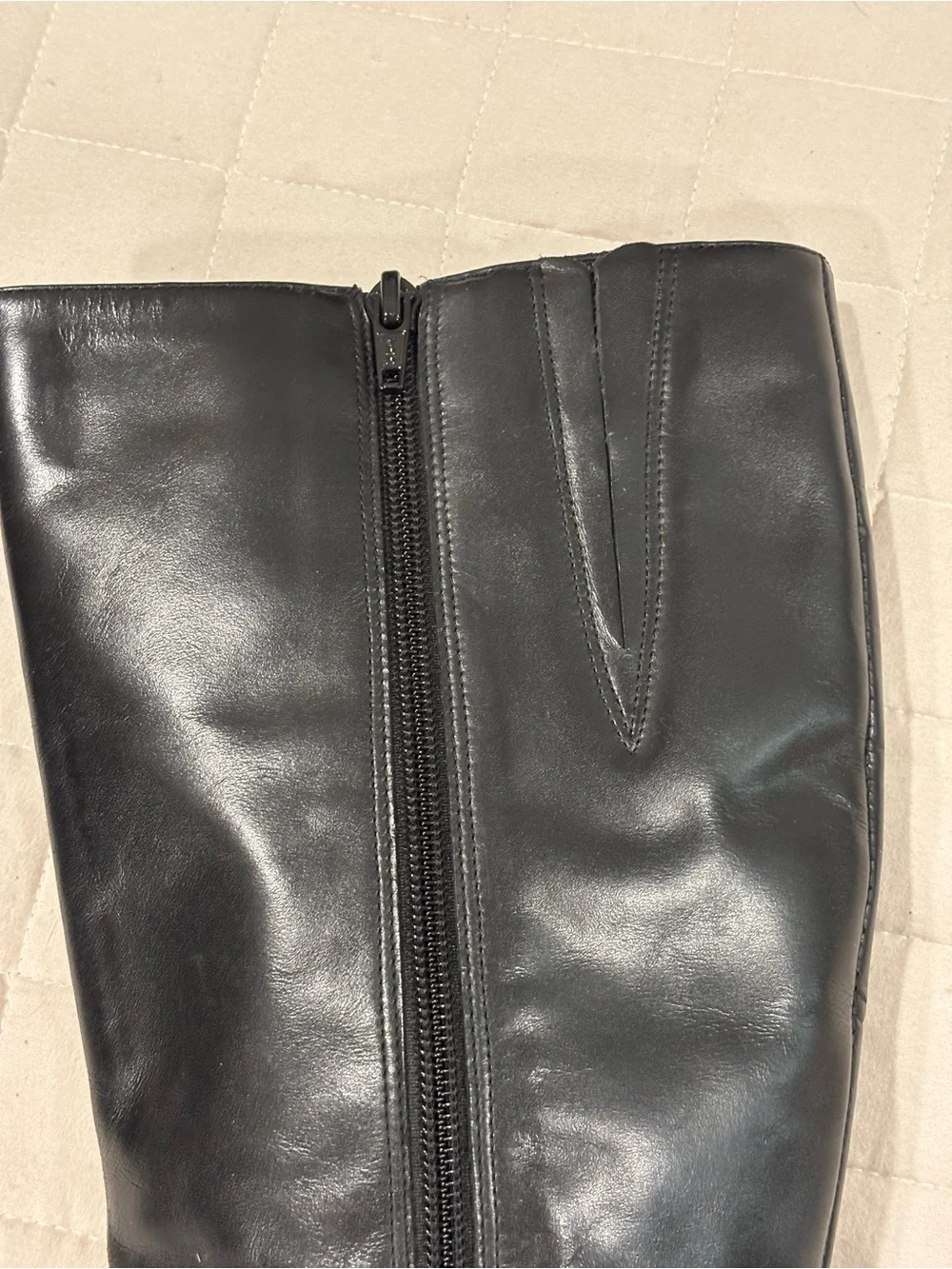 Women's Black Over-the-Knee Leather Boots